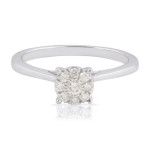 Experience Timeless Elegance with Yaffie Dazzling 0.23 Ctw Real White Diamond Engagement Ring