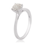 Experience Timeless Elegance with Yaffie Dazzling 0.23 Ctw Real White Diamond Engagement Ring