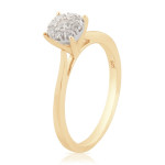 Experience Timeless Elegance with Yaffie Dazzling 0.23 Ctw Real White Diamond Engagement Ring