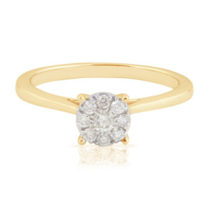 Experience Timeless Elegance with Yaffie Dazzling 0.23 Ctw Real White Diamond Engagement Ring