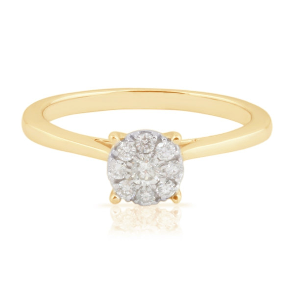 Experience Timeless Elegance with Yaffie Dazzling 0.23 Ctw Real White Diamond Engagement Ring
