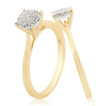 Experience Timeless Elegance with Yaffie Dazzling 0.23 Ctw Real White Diamond Engagement Ring