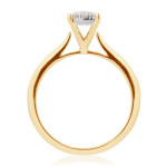 Experience Timeless Elegance with Yaffie Dazzling 0.23 Ctw Real White Diamond Engagement Ring