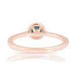 Classic Round Diamond Engagement Ring with 0.30 Carat Blue Diamond by Yaffie - 0.37 Carat Total Weight