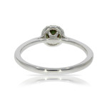Green Diamond Halo - Yaffie Classic Round Engagement Ring with 0.37 Ctw Sparkle