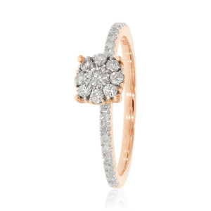 Natural Diamond Engagement Ring - Yaffie 0.38 Ctw Classic Round Brilliant Cut