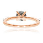 Yaffie Blue Diamond Engagement Ring with Natural Diamond Accent, 0.39 Ctw