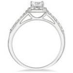 Sparkling Yaffie Diamond Engagement Ring with White Gold Halo (1/2ct TDW)