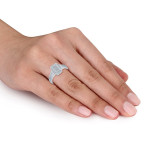 Princess Cut Diamond Ring in Yaffie White Gold with 3/8ct Total Diamond Weight for Chic Style
