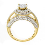 Sparkling Yaffie Gold Diamond Engagement Ring with Halo Accent (1ct TDW)