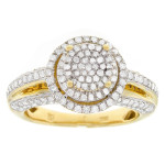 Sparkling Yaffie Gold Diamond Engagement Ring with Halo Accent (1ct TDW)