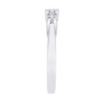 3-Stone White Gold Engagement Ring with Sparkling 1/2ct TDW Diamonds by Yaffie