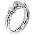 Unveil Eternal Bliss with Yaffie Luxe 14k White Gold Diamond Wedding Ring