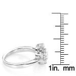 Gold Flower Engagement Ring with 1.2ct Diamond - Yaffie Unique Design