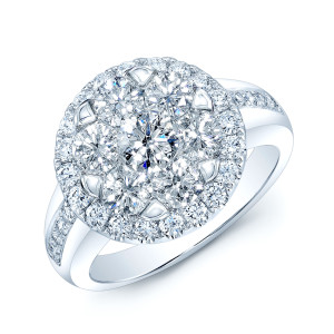 Sparkling Yaffie White Gold Diamond Engagement Ring - 1.25ct TDW