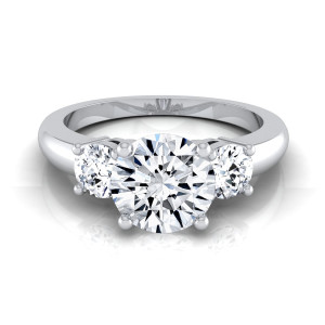 IGI-certified Yaffie 3-Stone Engagement Ring with 1 1/4ct TDW White Gold Diamonds
