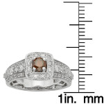 Glowing Yaffie Ring with 1ct Red or Green Diamond in White Gold