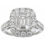 Sparkle in Style with Yaffie White Gold Diamond Square Ring - 2 2/5ct TDW