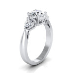 Sparkling Yaffie 2ct TDW Diamond White Gold Engagement Ring with 3 Stones