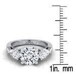 Sparkling Yaffie 2ct TDW Diamond White Gold Engagement Ring with 3 Stones