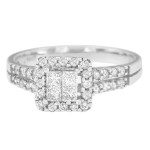 Engage in Style with Yaffie White Gold 3/4ct TDW Diamond Ring Set for Weddings