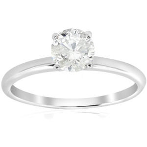 Sparkling Yaffie 14K White Gold Diamond Engagement Ring with 0.625 ct Total Diamond Weight