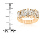 Yaffie Gold Marquise Diamond Anniversary Ring - 1.5 ct TDW