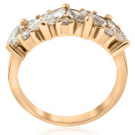Yaffie Gold Marquise Diamond Anniversary Ring - 1.5 ct TDW