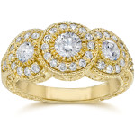 Vintage 1.5ct TDW Diamond Engagement Ring by Yaffie Gold