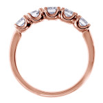 Rose Gold Yaffie Diamond Split Prong Anniversary Wedding Band with 1ct TDW
