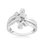 Fashionably Chic Yaffie Ring with 1/6ct TDW White Gold Diamonds