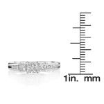 Sparkle in Style with Yaffie White Gold 1ct 3-Princess Cut Ring