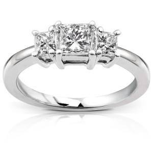 Princess Cut Diamond Trio by Yaffie Gold - 1 Carat