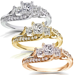 1ct TDW Yaffie Gold Diamond Engagement Ring