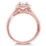 Chic and Sparkling: Yaffie Rose Gold Bridal Set with 1ct Moissanite and 3/4ct Diamonds