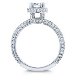 The Sparkling Yaffie White Gold Engagement Ring with 1 1/2 Carat Diamond Halo