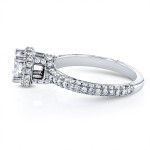 The Sparkling Yaffie White Gold Engagement Ring with 1 1/2 Carat Diamond Halo