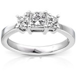 White Gold Engagement Ring with 1 Carat TDW Diamonds by Yaffie