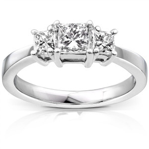 White Gold Engagement Ring with 1 Carat TDW Diamonds by Yaffie
