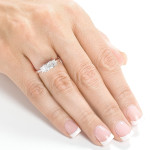 White Gold Engagement Ring with 1 Carat TDW Diamonds by Yaffie