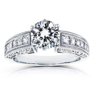 Yaffie White Gold Diamond Engagement Ring - 1.8ct Total Weight
