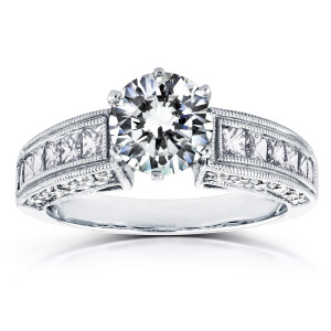 Yaffie White Gold Diamond Engagement Ring - 1.8ct Total Weight