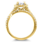 Radiant Love: Yaffie Gold Bridal Set with Forever Brilliant Moissanite & Glittering 3/4ct Diamonds