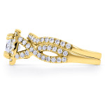 Radiant Love: Yaffie Gold Bridal Set with Forever Brilliant Moissanite & Glittering 3/4ct Diamonds