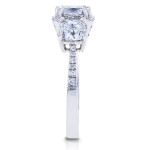 Certified Yaffie White Gold Cushioned Halo Engagement Ring with 2.8ct of Sparkling Diamonds