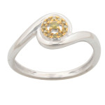 The Stunning Yellow Trated Diamond Engagement Ring by Yaffie