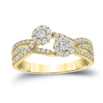 Golden Yaffie: 0.5ct Round Diamond Engagement Ring