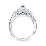 Brown Diamond Halo Bridal Set with 1/2ct TDW by Yaffie