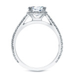 Certified Asscher-Cut Diamond Halo Engagement Ring with Yaffie Gold and 1 1/2ct TDW