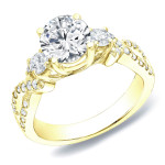 Certified 1 1/2ct TDW Three-Stone Diamond Ring - Yaffie Gold